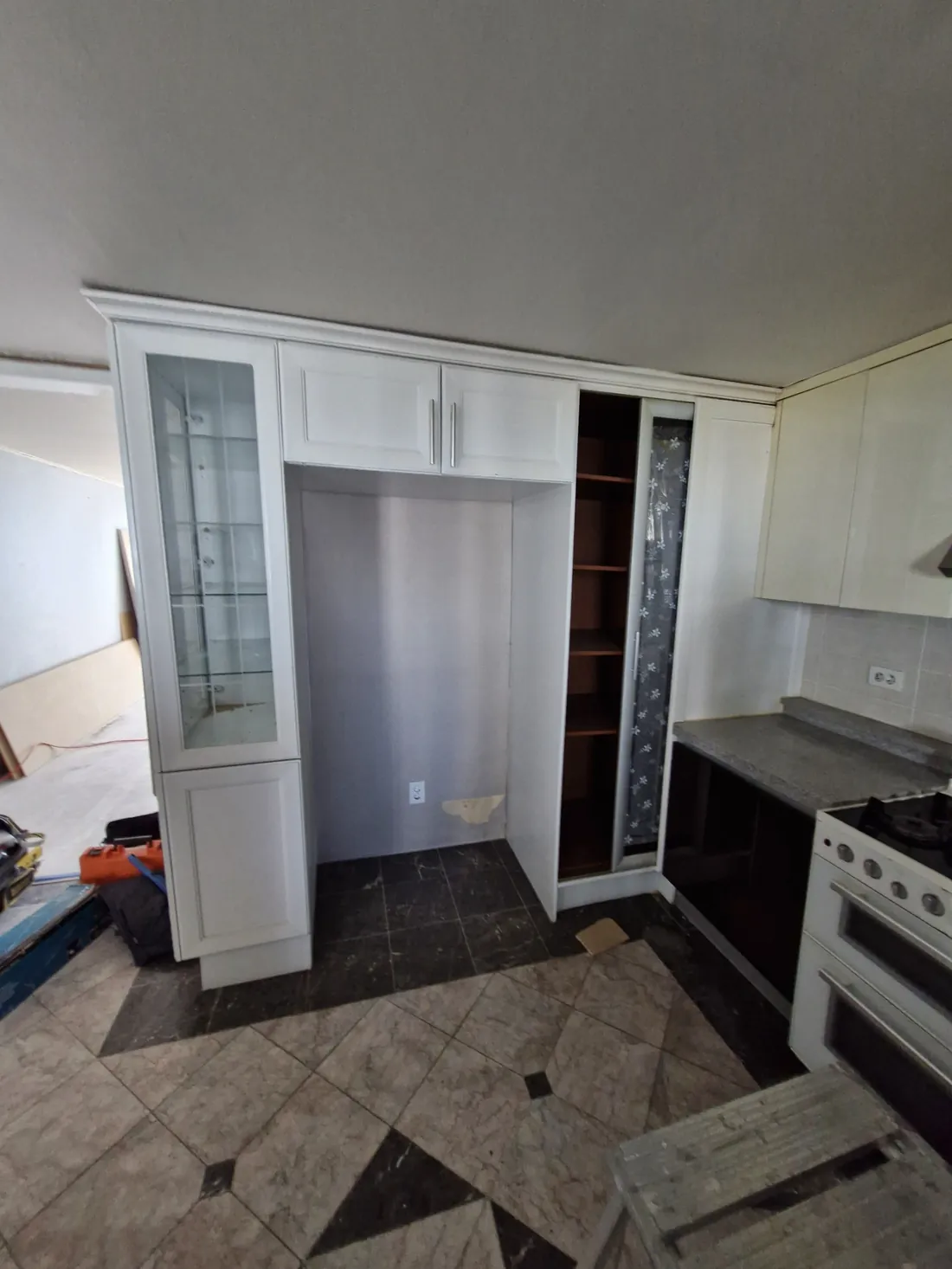 화이트 톤 키친핏 냉장고장 리폼 경기 성남시 시공 전